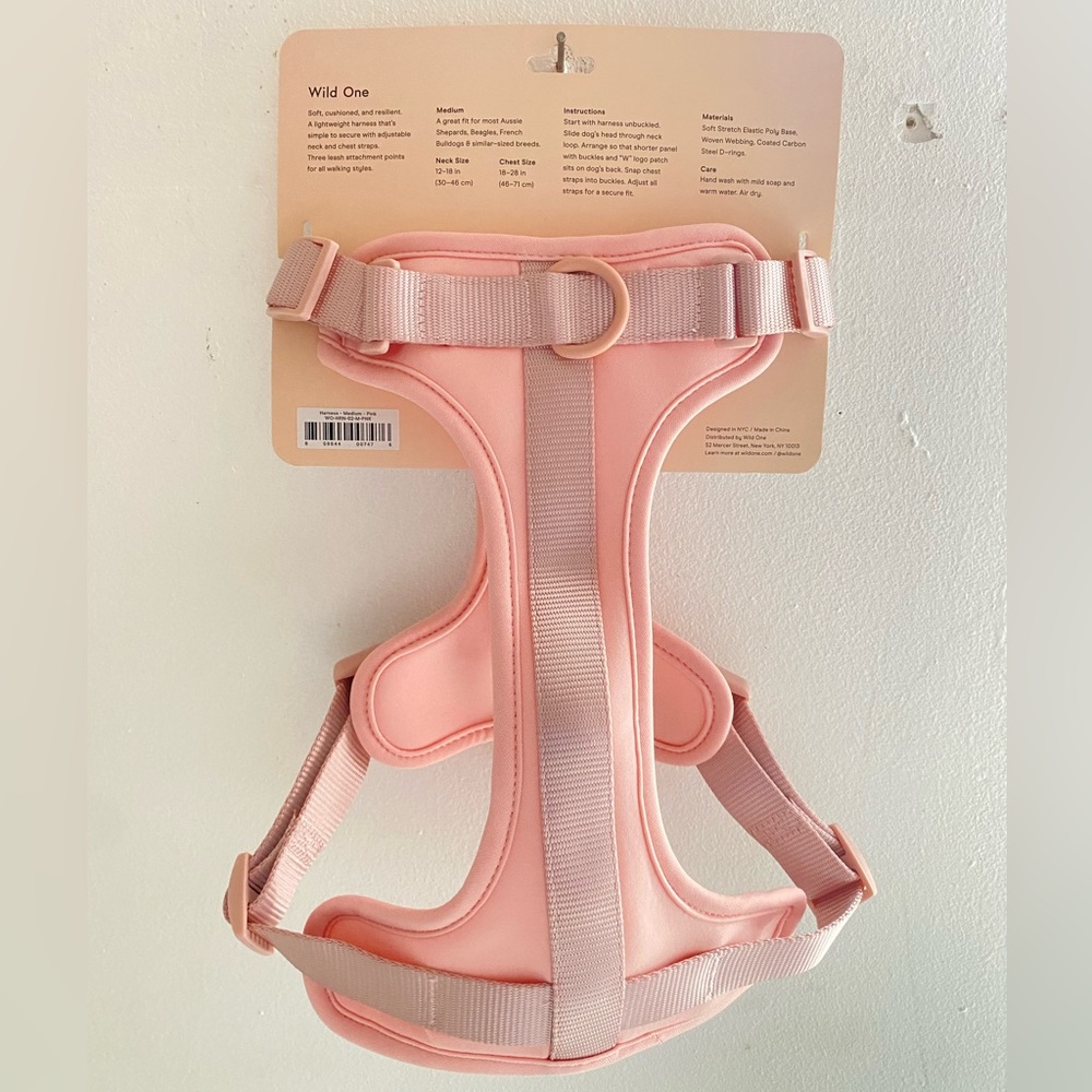 Wild One Dog Harness Pink Size Medium for Shepards, Beagles, Bulldogs, more - Picture 3 of 4